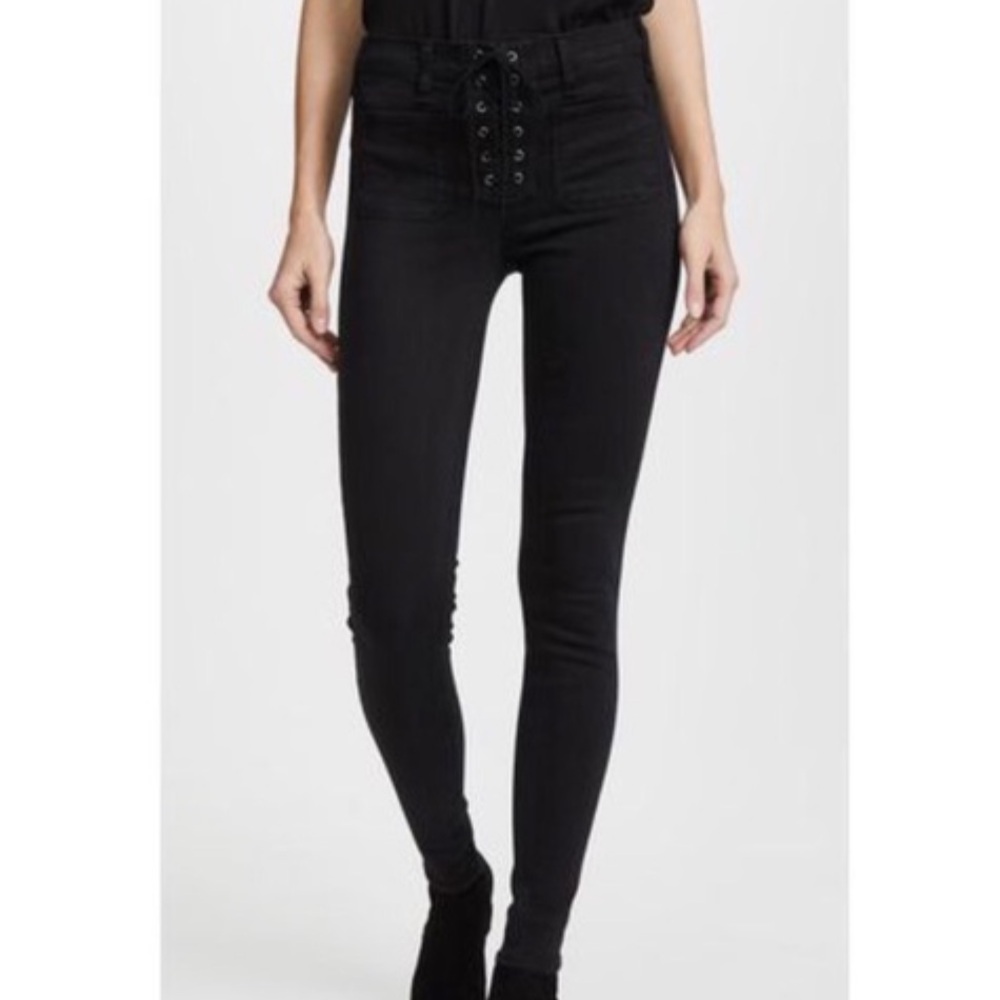 McGuire Denim Isabeli lace up front high rise skinny jean